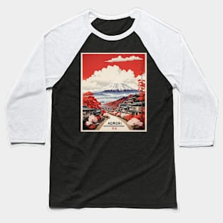 Aomori Japan Vintage Poster Tourism Baseball T-Shirt